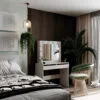 Malta Vanity Table with Mirror and Lights 94x140/75x43 cm – Cashmere