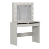 Malta vanity table with mirror and lights 94x140/75x43 cm – Cashmere