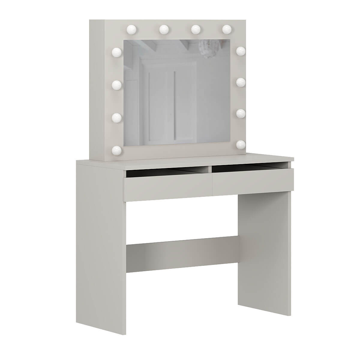 Malta vanity table with mirror and lights 94x140/75x43 cm – Cashmere