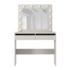 Malta vanity table with mirror and lights 94x140/75x43 cm – Cashmere