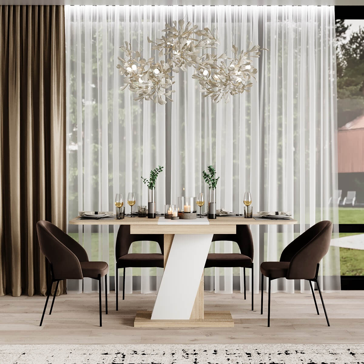 Buy lendi extending dining table 140(180)x75x80 cm – Sonoma Oak / White diamond for 5844 UAH Lendi extending dining table 140(180)x75x80 cm – Sonoma Oak / White diamond