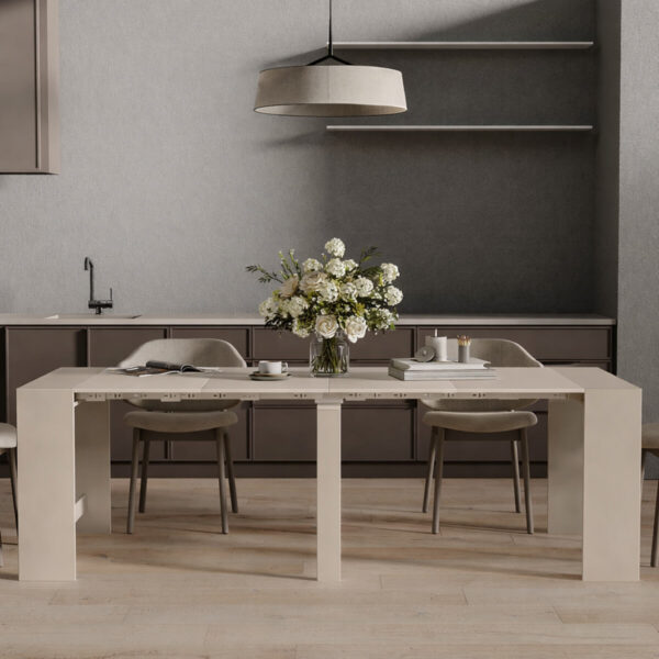 Python Console Extendable Dining Table 43(240)x75x90 cm – Cashmere