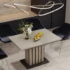 Стол обеденный раскладной Oxford 120(160)x75x82 см – Кашемир / Графит серый