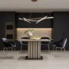 Стол обеденный раскладной Oxford 120(160)x75x82 см – Кашемир / Графит серый