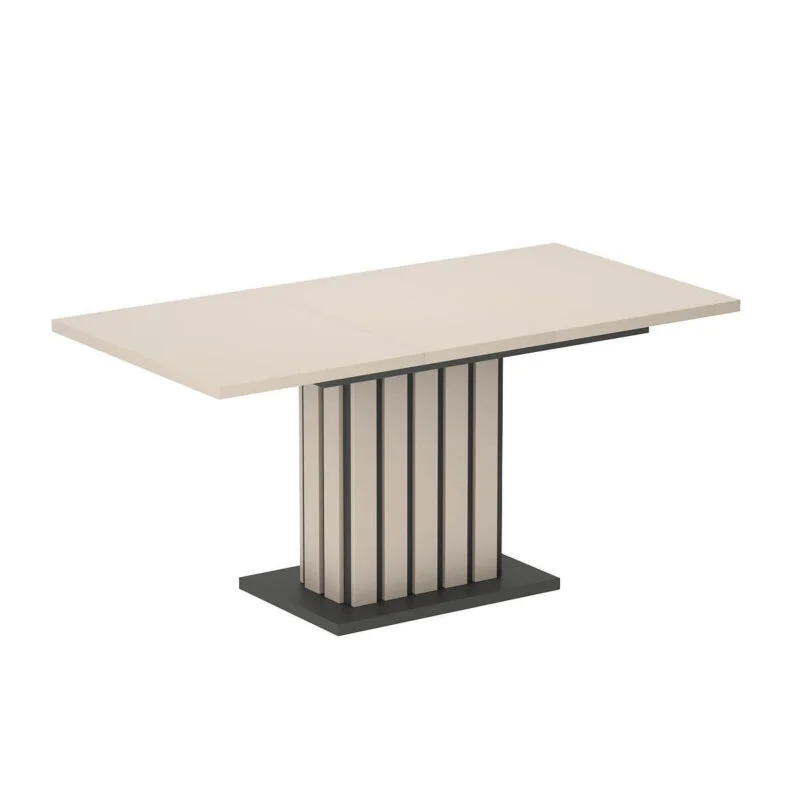 Стол обеденный раскладной Oxford 120(160)x75x82 см – Кашемир / Графит серый