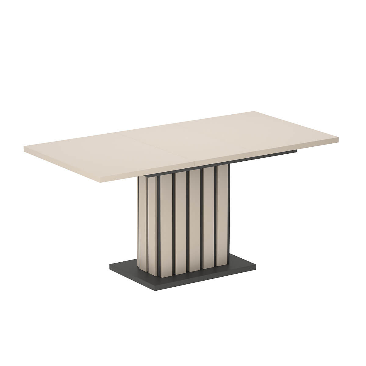 Стол обеденный раскладной Oxford 120(160)x75x82 см – Кашемир / Графит серый