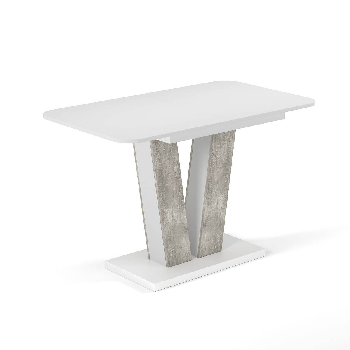 Vendi extending kitchen table 140(180)x75x80 cm – Light Atelier / White Diamond