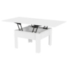 Comfo lift up coffee table to dining table 70(140)x57(77)x70 cm – White Diamond