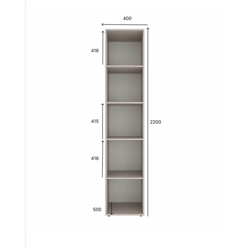Light №1 Slim Wardrobe - measurements