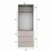 Light №2 Hinged 2-Door Wardrobe - measurements