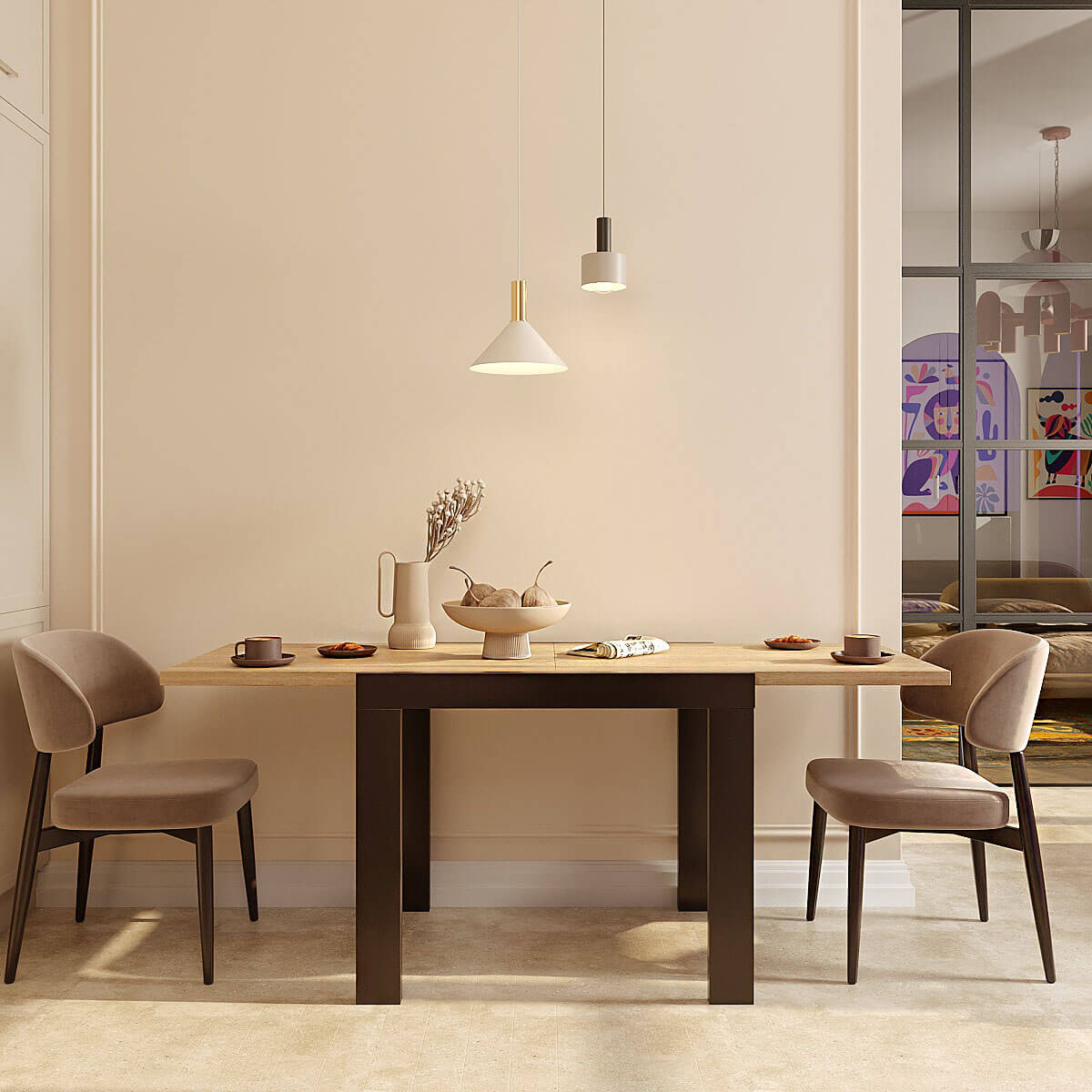 Buy kors expandable kitchen table 89(178)x76x68 cm – Sonoma Oak / Wenge for 5976 UAH Kors expandable kitchen table 89(178)x76x68 cm – Sonoma Oak / Wenge