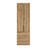 Light №2 Two-Door Wardrobe with Top Box and Drawers 80x250x50 cm – Evoke Oak