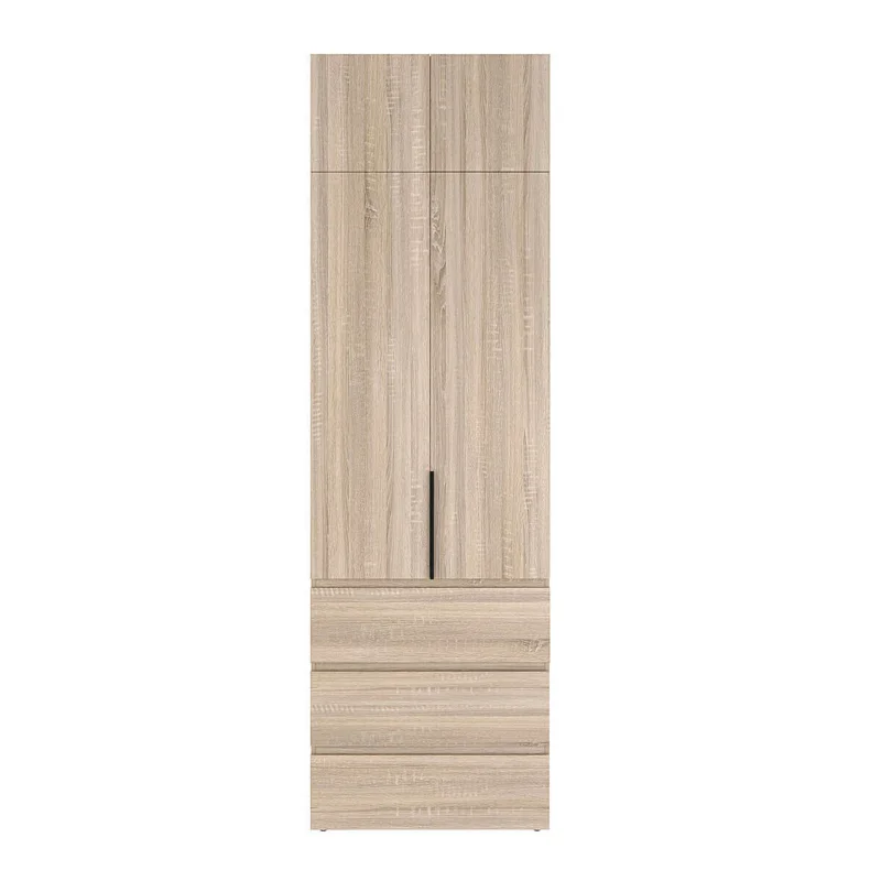 Light №2 2 Door Wardrobe with Top Box and Drawers 80x260x50 cm – Sonoma Oak