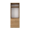 Light №2 Two-Door Wardrobe with Top Box and Drawers 80x250x50 cm – Evoke Oak