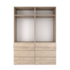 Шафа висока на 4 двері з антресоллю Light №10 160х250x50 см – Дуб Сонома