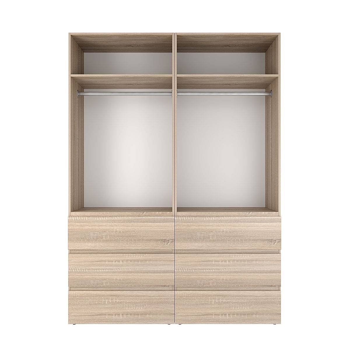 Шафа висока на 4 двері з антресоллю Light №10 160х250x50 см – Дуб Сонома