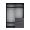 Buy light №5 Four-Door Wardrobe with Top Box 160x250x50 cm – Graphite for 19032 UAH Light №5 Four-Door Wardrobe with Top Box 160x250x50 cm – Graphite