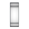 Light №1 Two-door Wardrobe with Top Box 80x260x50 cm – Graphite