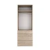 Light №2 2 Door Wardrobe with Top Box and Drawers 80x260x50 cm – Sonoma Oak