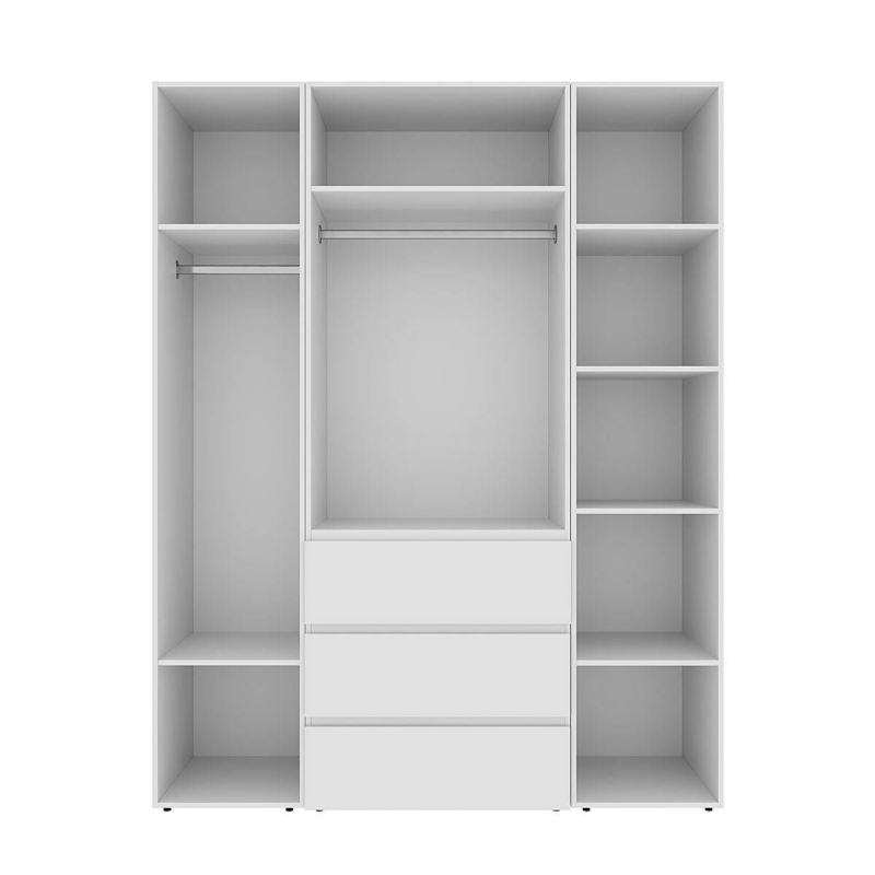 Чотиридверна шафа з антресоллю Light №1 160х260x50 см – Білий діамант