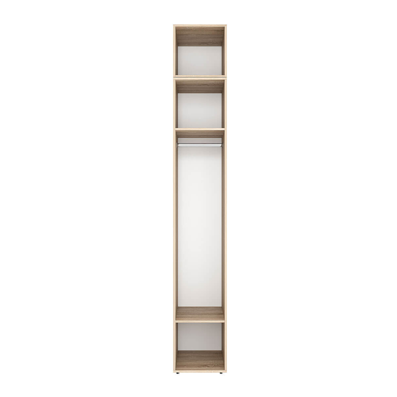 Light №2 Slim Wardrobe with Top Box 40x250x50 cm – Sonoma Oak