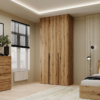 Розпашна шафа з антресоллю на 3 двері Light №12 120х250x50 см – Дуб Евок