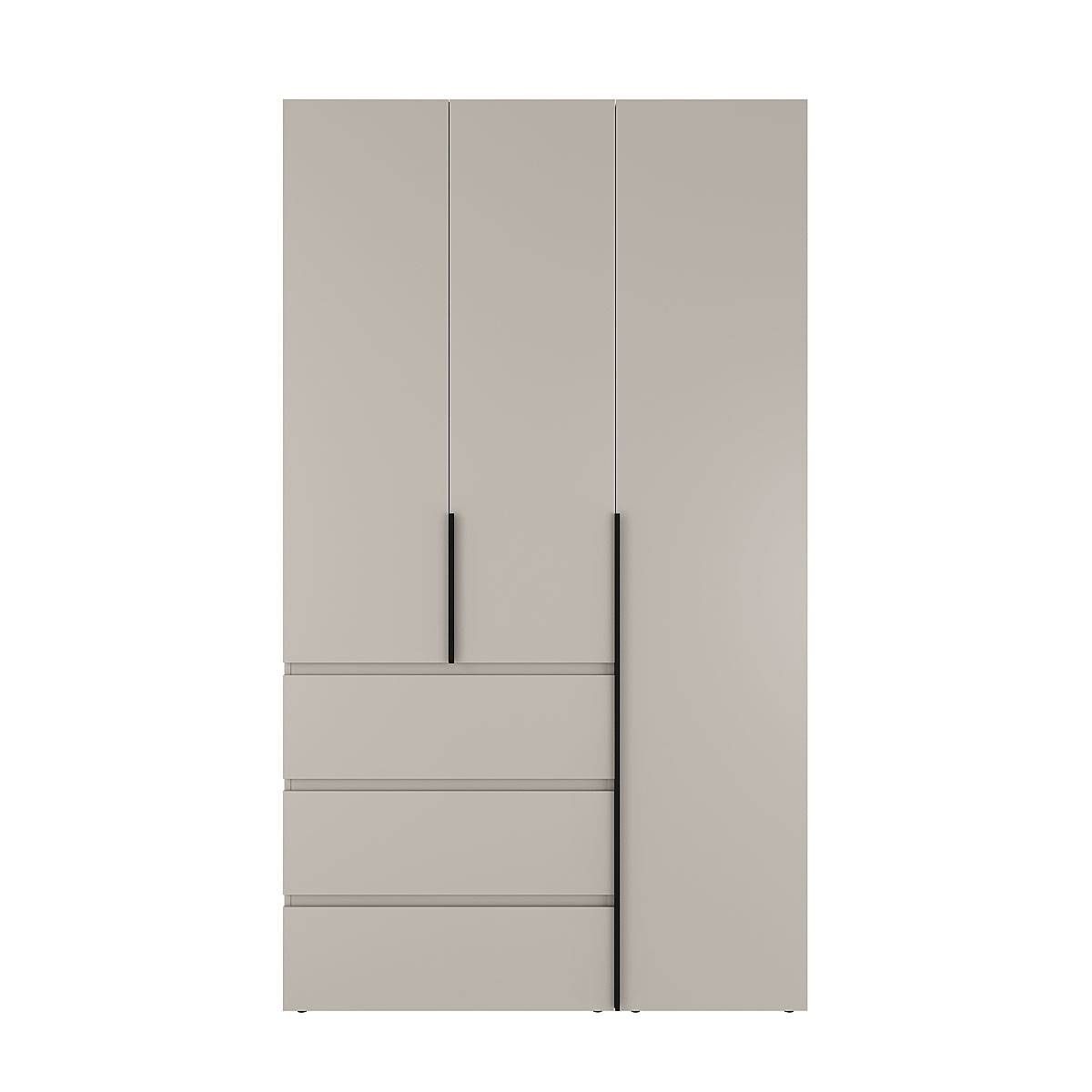 Розпашна шафа 250 см тридверна з антресоллю Light №2 120х250x50 см – Кашемір
