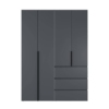 Buy light №5 Four-Door Wardrobe with Top Box 160x250x50 cm – Graphite for 19032 UAH Light №5 Four-Door Wardrobe with Top Box 160x250x50 cm – Graphite