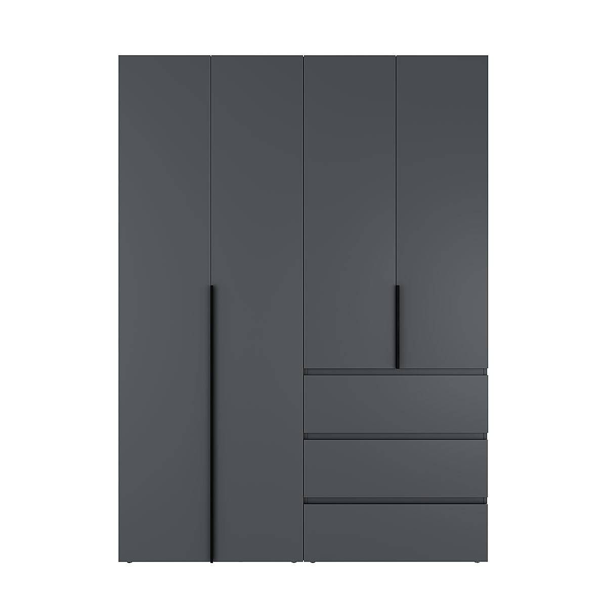 Buy light №5 Four-Door Wardrobe with Top Box 160x250x50 cm – Graphite for 19032 UAH Light №5 Four-Door Wardrobe with Top Box 160x250x50 cm – Graphite