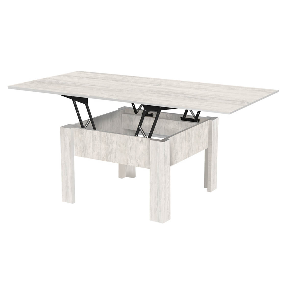 Comfo lift up coffee table to dining table 70(140)x57(77)x70 cm – Artwood Light