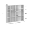 Напольная книжная полка на 16 ячеек Light №2 120x100x16 см - габариты