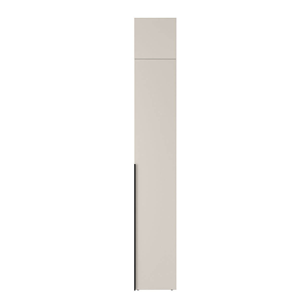 Light №1 Thin Wardrobe with Top Box 40x250x50 cm – Cashmere