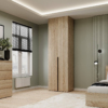 Light №13 Hinged Door Wardrobe with 2 Doors and Top Box 80x250x50 cm – Sonoma Oak