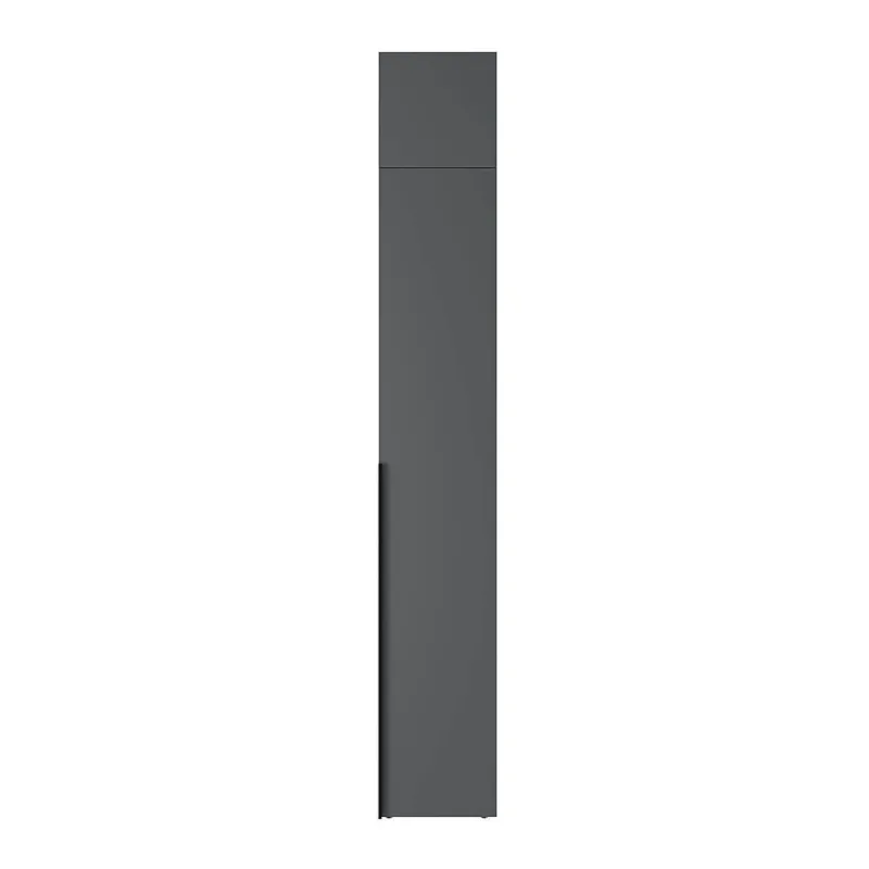 Шкаф-пенал закрытый с полками и антресолью Light №1 40x260x50 см – Графит