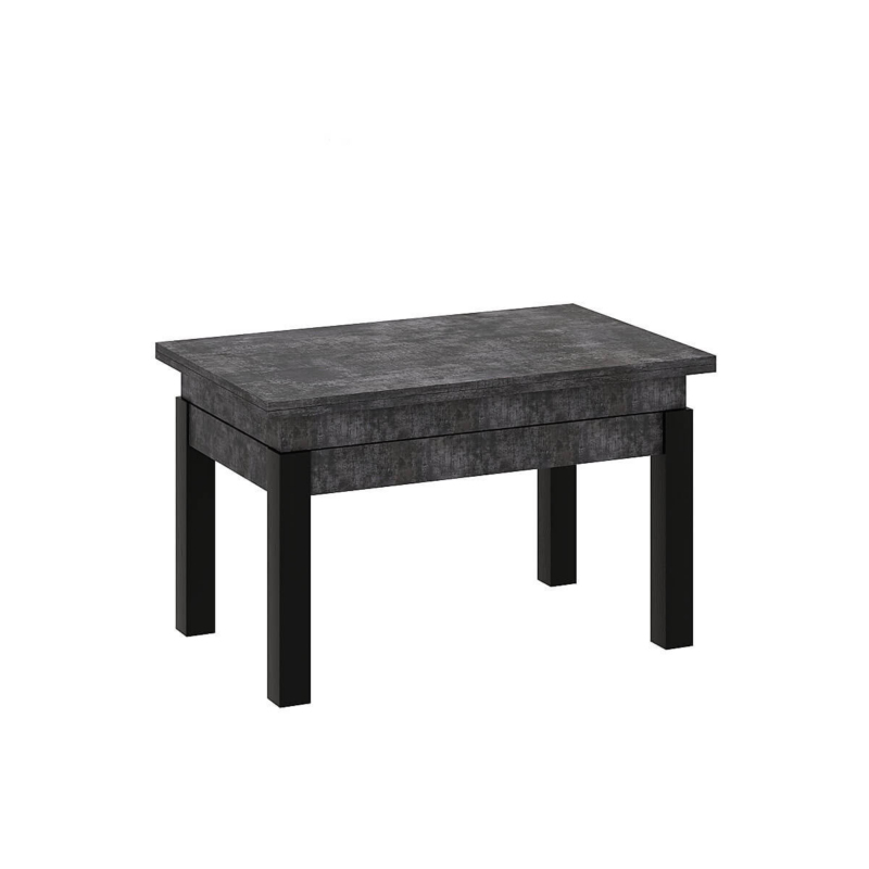 Столик журнальный раскладной B-Fly Metal 120x75x90 см – Бетон темный / Черный
