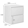 Тумба у спальню Light - габарити