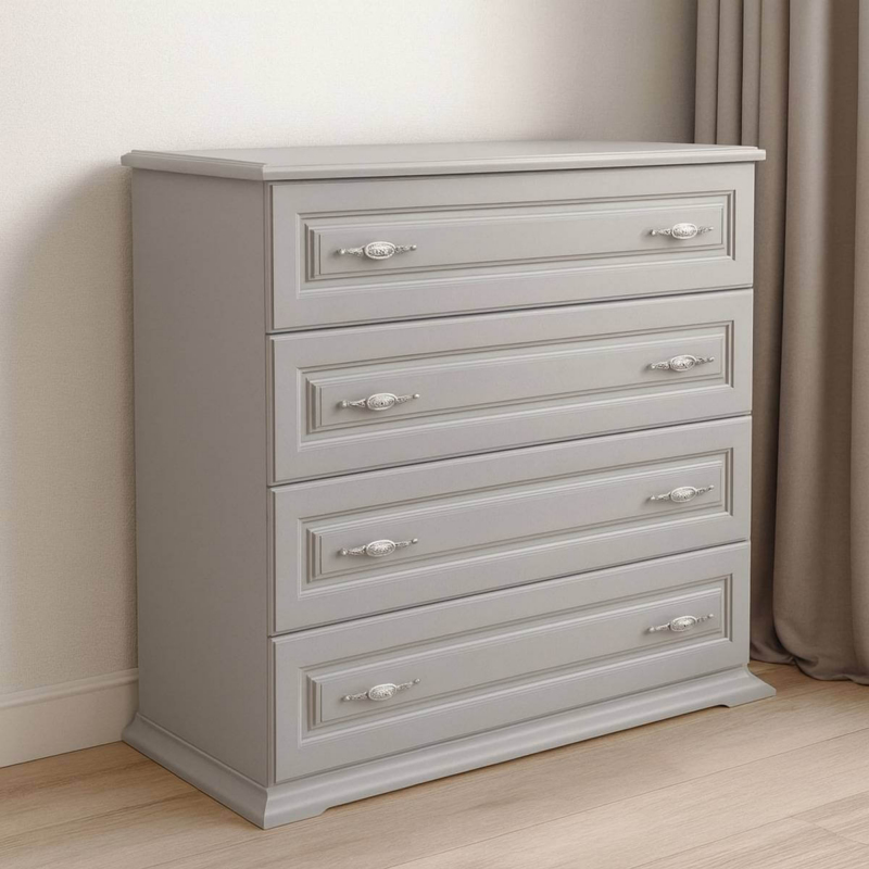 Inessa white dresser drawers 102x90x40 cm – White Supermate