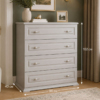 Inessa white dresser drawers 102x90x40 cm - measurements