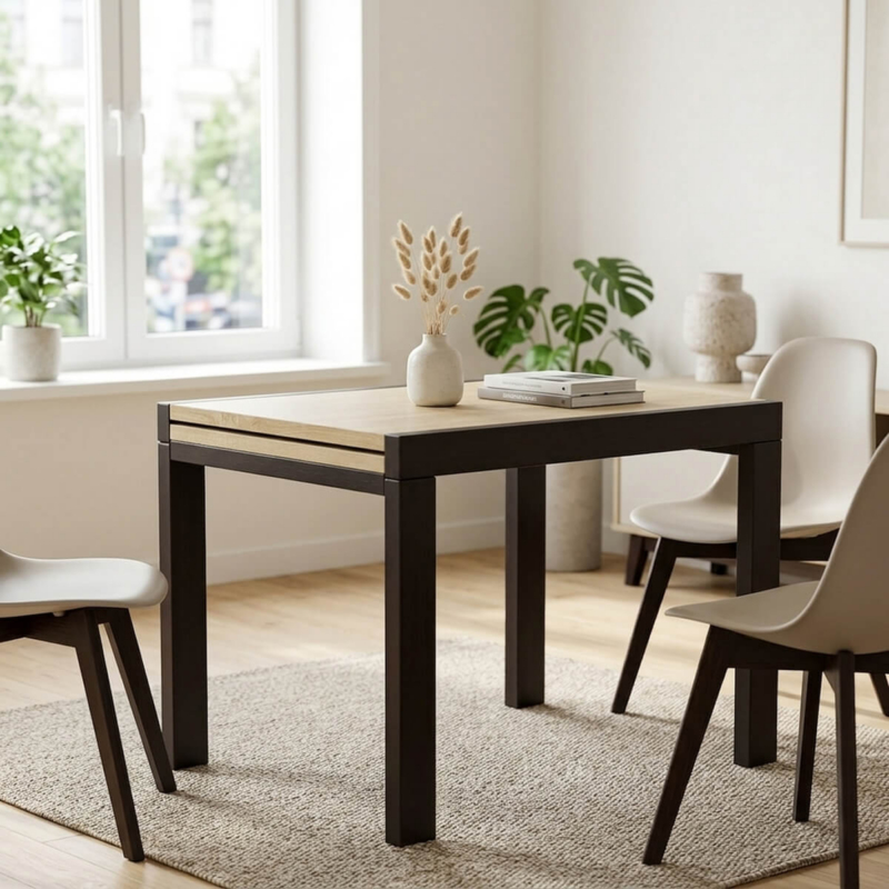 Kors Sliding Extendable Kitchen Table 89(178)x76x68 cm – Sonoma Oak / Wenge