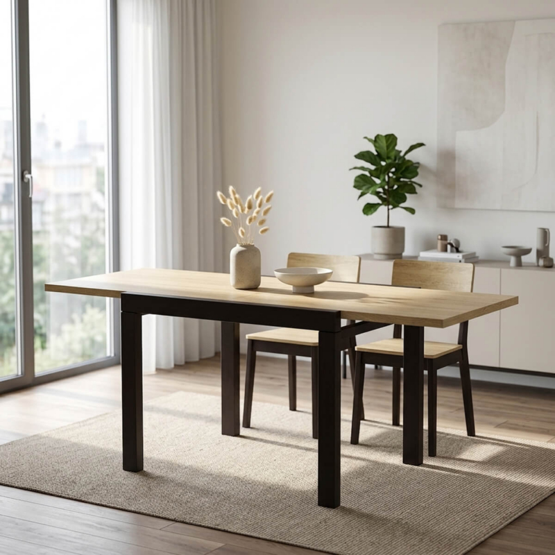 Kors Sliding Extendable Kitchen Table 89(178)x76x68 cm – Sonoma Oak / Wenge